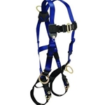 FallTech 70182X Contractor Full Body Harness with 3 D-Rings and Tongue Buckle Leg Straps, Universal Fit 2XL