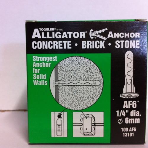 TOGGLER Alligator AF6 Flanged Anchor with Screws, Polypropylene, Made in  US, for #6 to #12 Fastener Sizes (20): Drywall Anchors: :  Industrial & Scientific